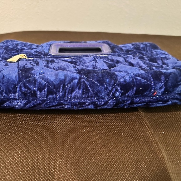 NWT I.n.c.International Concepts Juditth Handle Medium Velvet Clutch, Sapphire - Picture 6 of 6